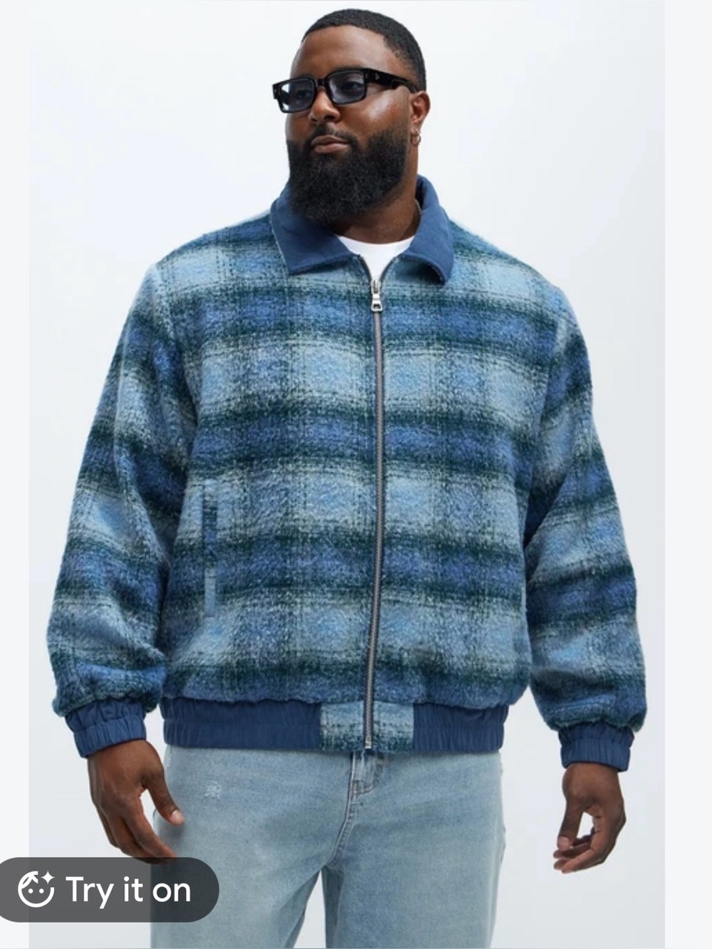 Fashion Nova Men's A trip outside mohair Jacket. XXXL. NWT